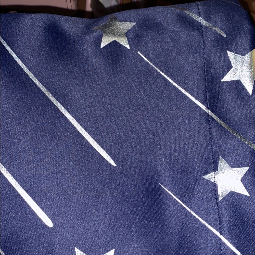 NWT Navy Blue silver stars Drapes 63 x 50 set 2